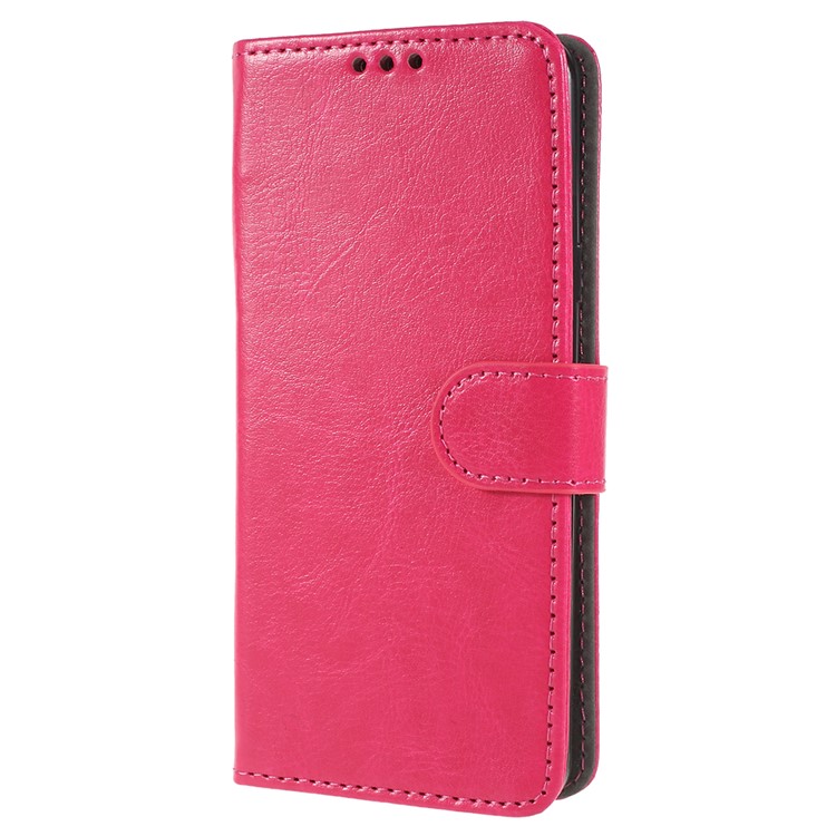 Crazy Horse Texture Wallet Stand Leather Phone Case for Samsung Galaxy S9+ G965 - Rose-2