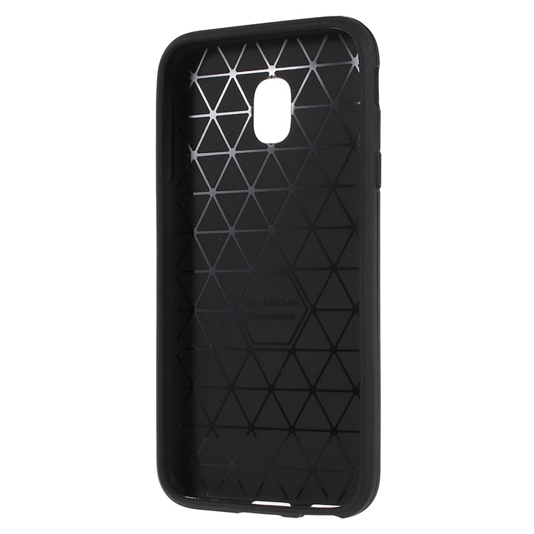 100Pcs/Set Carbon Fiber Brushed S Shape TPU Case for Samsung Galaxy J3 (2017) EU Version / J3 Pro (2017) - Black-3