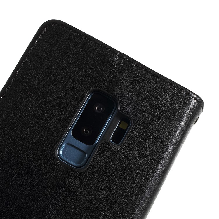 For Samsung Galaxy S9+ G965 Imprint Butterfly Flower Wallet Stand Leather Case - Black-5