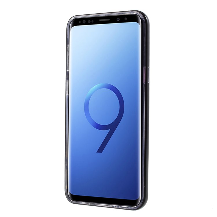 Detachable Soft TPU + Hard PC Hybrid Case with Kickstand for Samsung Galaxy S9 SM-G960 - Black-2