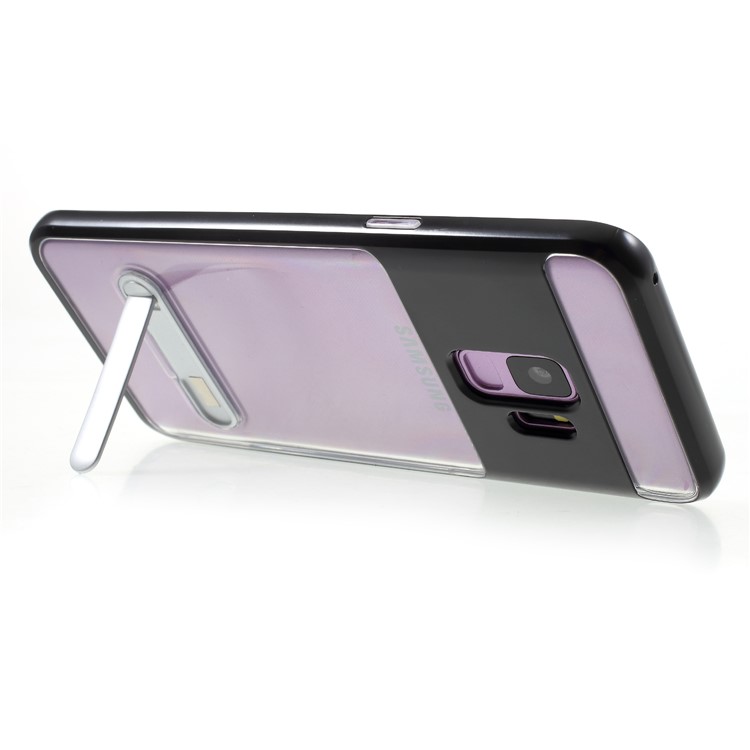 Detachable Soft TPU + Hard PC Hybrid Case with Kickstand for Samsung Galaxy S9 SM-G960 - Black-5