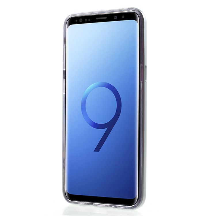 Detachable Soft TPU + Hard PC Hybrid Cover with Kickstand for Samsung Galaxy S9 SM-G960 - Silver-2