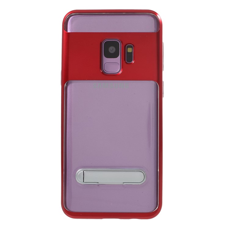 Detachable Soft TPU + Hard PC Hybrid Shell with Kickstand for Samsung Galaxy S9 SM-G960 - Red-1