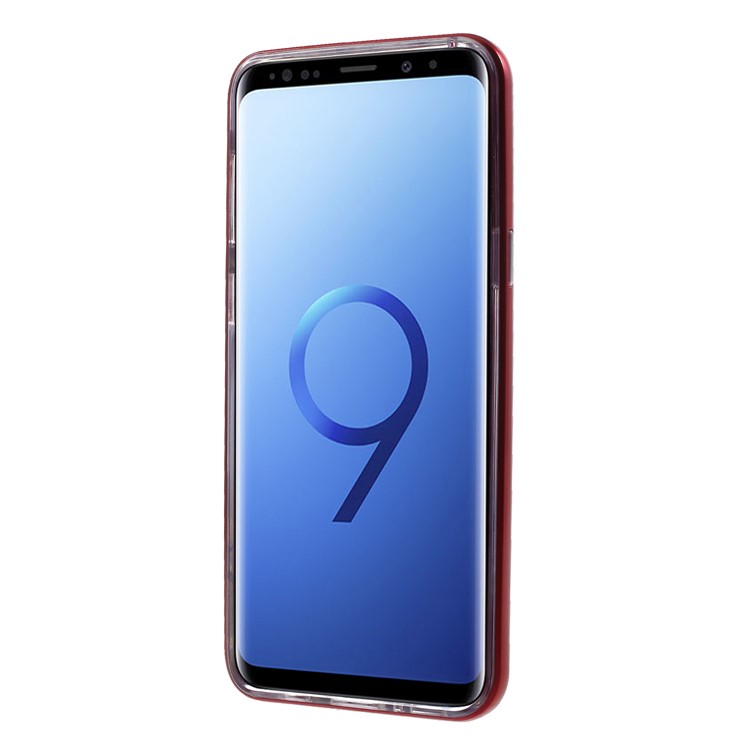 Detachable Soft TPU + Hard PC Hybrid Shell with Kickstand for Samsung Galaxy S9 SM-G960 - Red-2