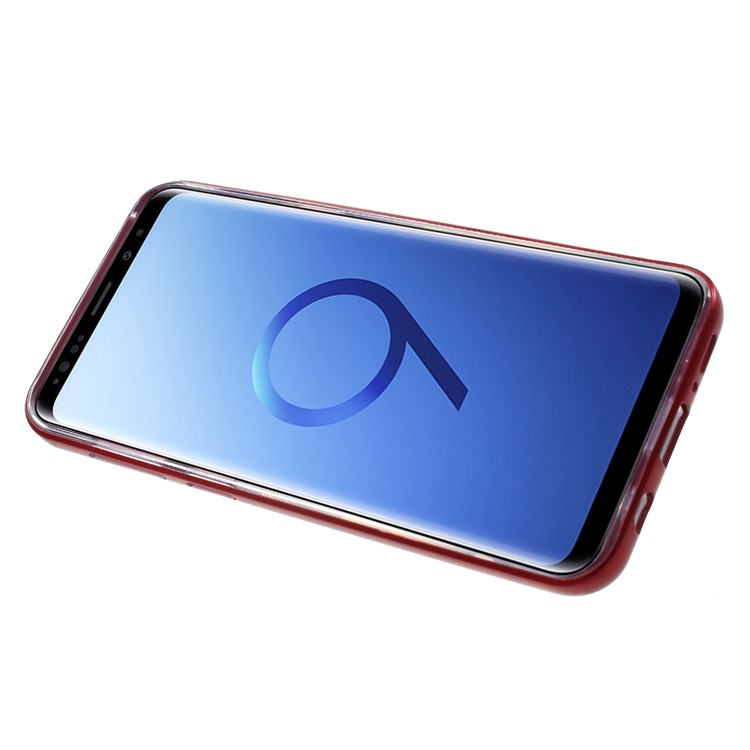 Detachable Soft TPU + Hard PC Hybrid Shell with Kickstand for Samsung Galaxy S9 SM-G960 - Red-4