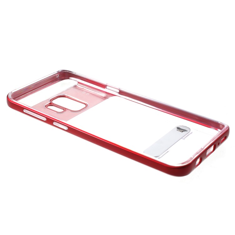 Detachable Soft TPU + Hard PC Hybrid Shell with Kickstand for Samsung Galaxy S9 SM-G960 - Red-6