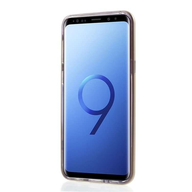 Detachable Soft TPU + Hard PC Hybrid Casing with Kickstand for Samsung Galaxy S9 SM-G960 - Gold-2
