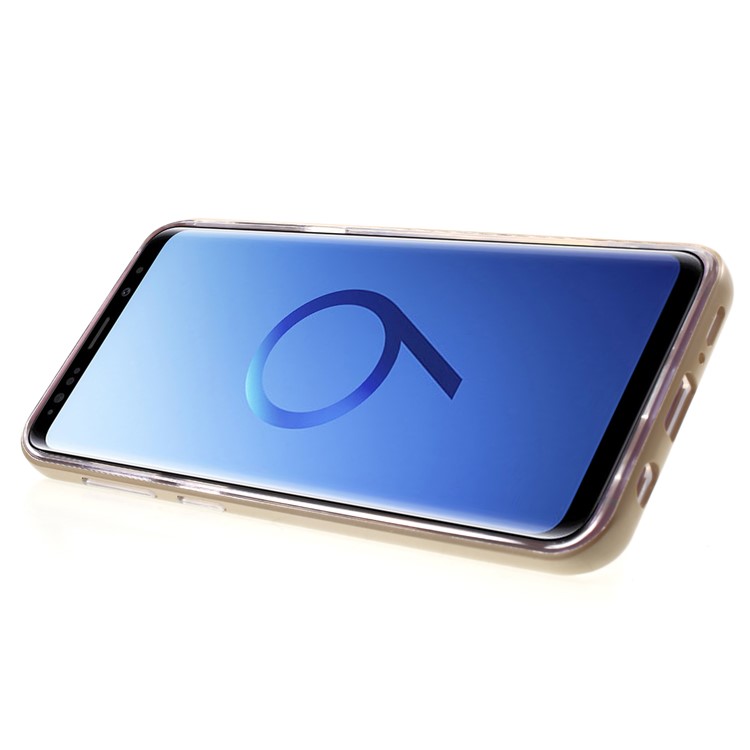 Detachable Soft TPU + Hard PC Hybrid Casing with Kickstand for Samsung Galaxy S9 SM-G960 - Gold-4