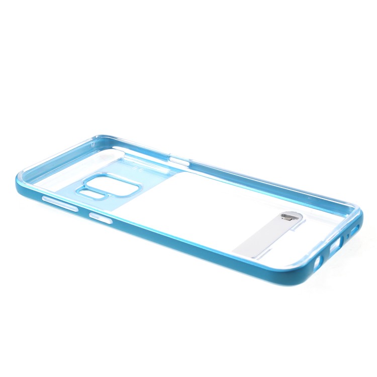 Detachable Soft TPU + Hard PC Hybrid Cell Phone Case with Kickstand for Samsung Galaxy S9 SM-G960 - Blue-6