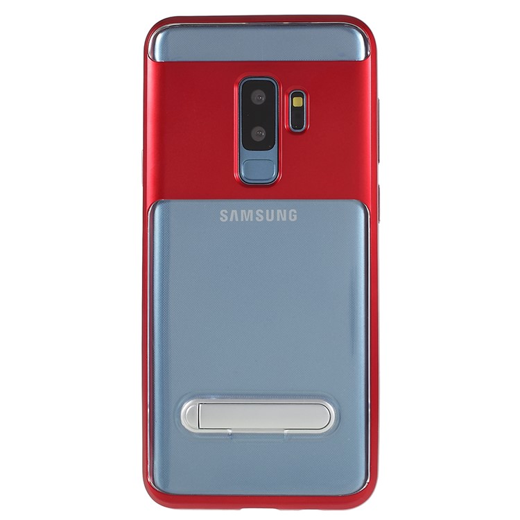 Detachable Soft TPU + Hard PC Hybrid Shell with Kickstand for Samsung Galaxy S9 Plus SM-G965 - Red-1
