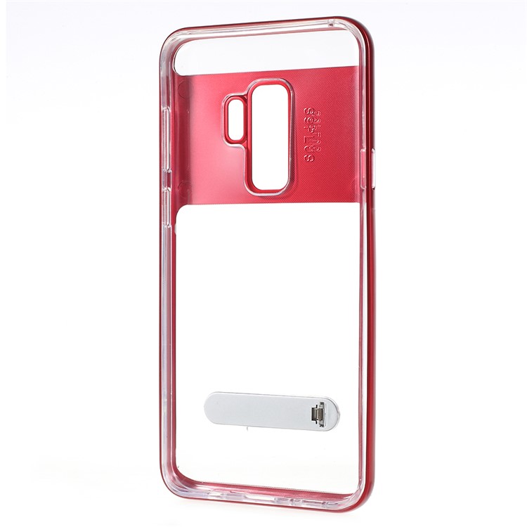 Detachable Soft TPU + Hard PC Hybrid Shell with Kickstand for Samsung Galaxy S9 Plus SM-G965 - Red-6