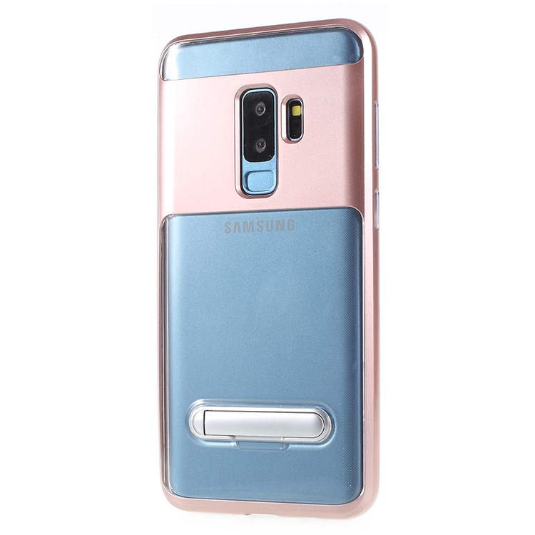 Detachable Soft TPU + Hard PC Hybrid Casing with Kickstand for Samsung Galaxy S9 Plus SM-G965 - Rose Gold-2