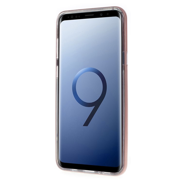 Detachable Soft TPU + Hard PC Hybrid Casing with Kickstand for Samsung Galaxy S9 Plus SM-G965 - Rose Gold-3