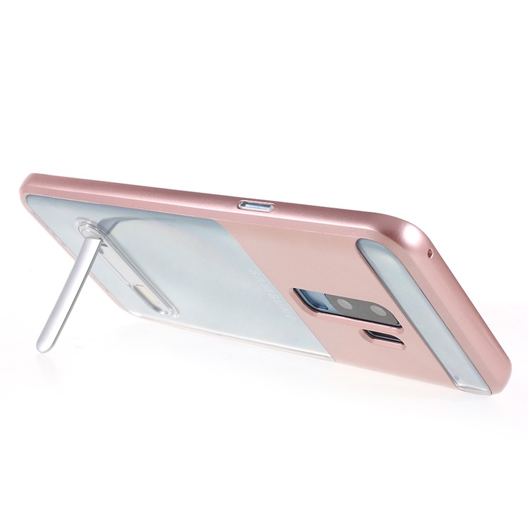 Detachable Soft TPU + Hard PC Hybrid Casing with Kickstand for Samsung Galaxy S9 Plus SM-G965 - Rose Gold-4
