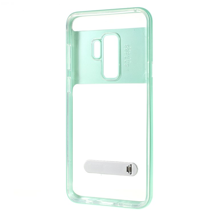 Detachable Soft TPU + Hard PC Hybrid Cell Phone Case with Kickstand for Samsung Galaxy S9+ SM-G965 - Cyan-4