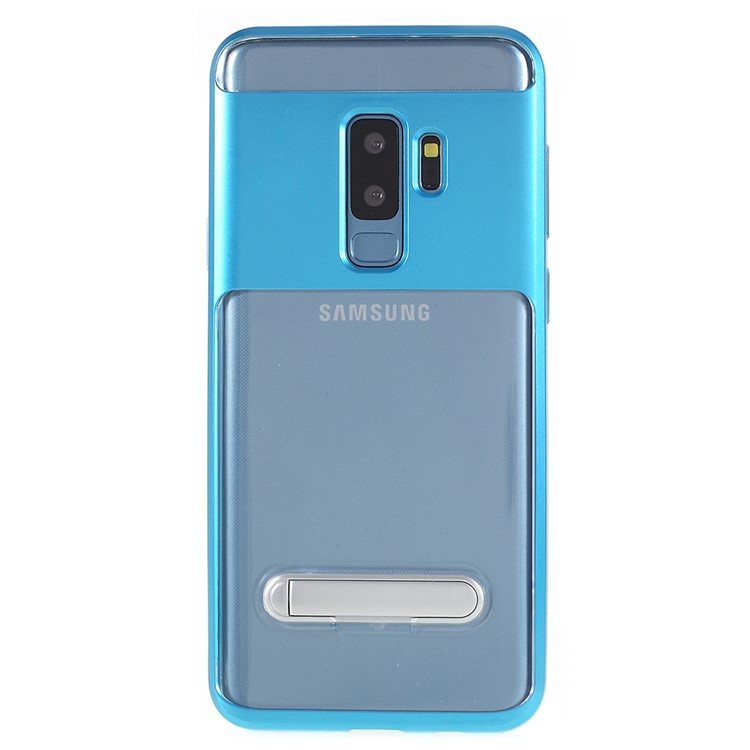Detachable Soft TPU + Hard PC Hybrid Mobile Phone Casing with Kickstand for Samsung Galaxy S9+ SM-G965 - Blue-1