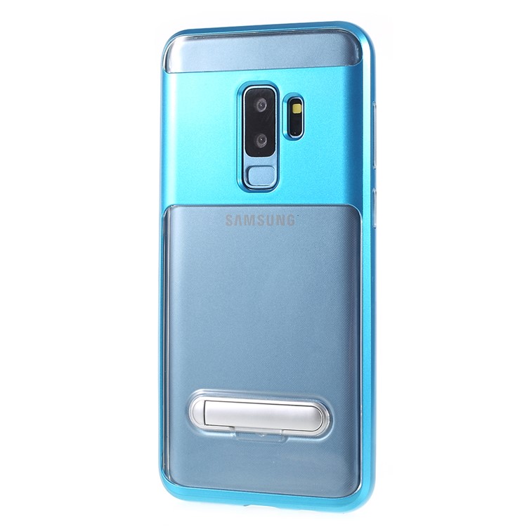 Detachable Soft TPU + Hard PC Hybrid Mobile Phone Casing with Kickstand for Samsung Galaxy S9+ SM-G965 - Blue-2