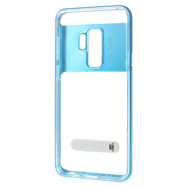 Detachable Soft TPU + Hard PC Hybrid Mobile Phone Casing with Kickstand for Samsung Galaxy S9+ SM-G965 - Blue-4