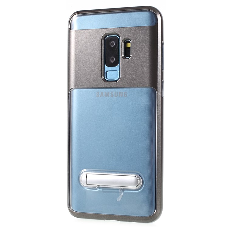 Detachable Soft TPU + Hard PC Combo Casing with Kickstand for Samsung Galaxy S9+ SM-G965 - Grey-2