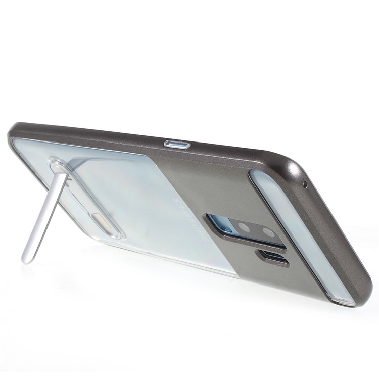 Detachable Soft TPU + Hard PC Combo Casing with Kickstand for Samsung Galaxy S9+ SM-G965 - Grey-4
