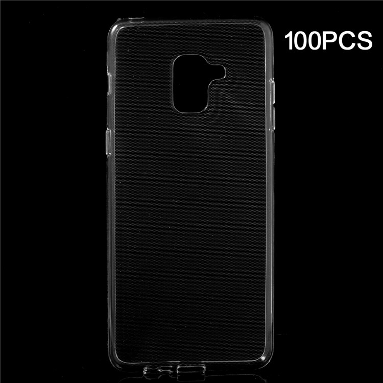 100PCS Clear TPU Cell Phone Case with Non-slip Inner for Samsung Galaxy A8 (2018) - Transparent-1