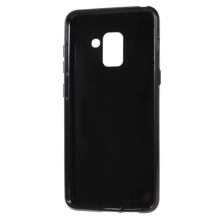 100PCS/Lot S Shape TPU Back Case for Samsung Galaxy A8 (2018) - Black-5