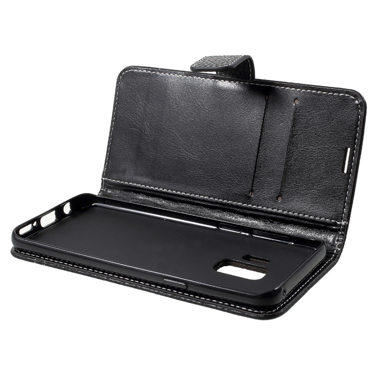 Litchi Texture Wallet Stand Leather Case for Samsung Galaxy S9 SM-G960 - Black-8