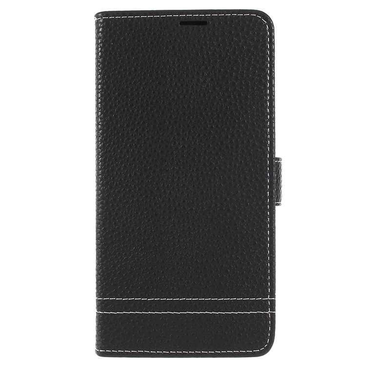 Litchi Texture Wallet Stand Leather Case for Samsung Galaxy S9 Plus SM-G965 - Black-3