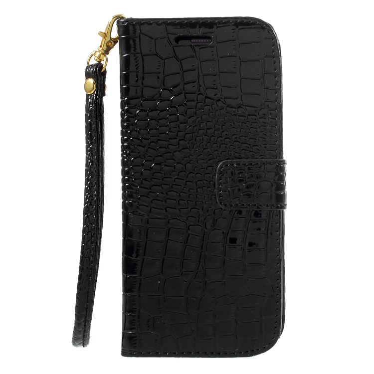 Crocodile Texture Leather Wallet Case for Samsung Galaxy S9 SM-G960 - Black-3