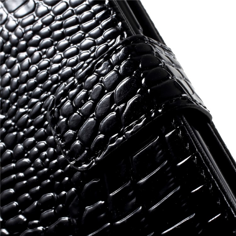 Crocodile Texture Leather Wallet Case for Samsung Galaxy S9 SM-G960 - Black-7