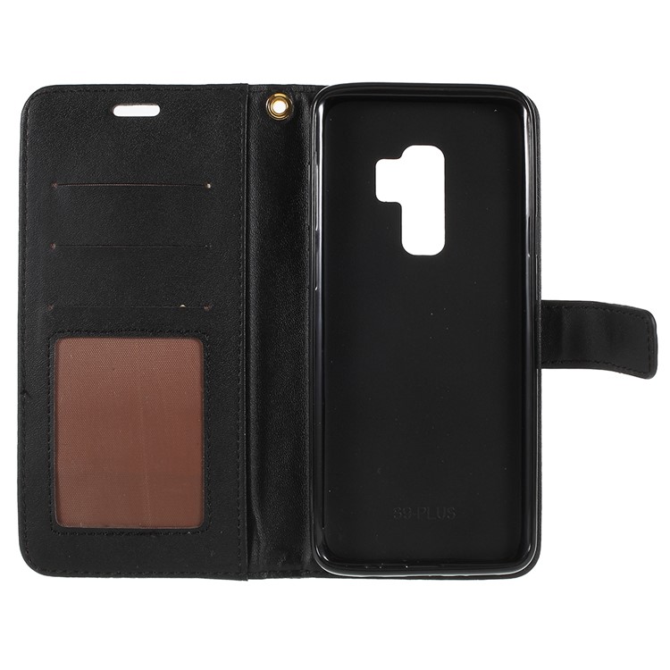 Crocodile Texture PU Leather Magnetic Stand Wallet Phone Case for Samsung Galaxy S9+ SM-G965 - Black-9