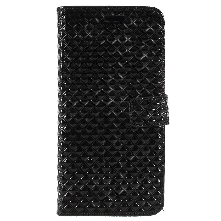 Rhombus Texture Magnetic Leather Stand Case for Samsung Galaxy S9 Plus G965A - Black-3