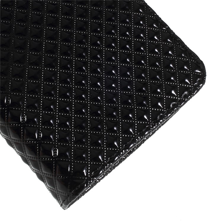 Rhombus Texture Magnetic Leather Stand Case for Samsung Galaxy S9 Plus G965A - Black-4