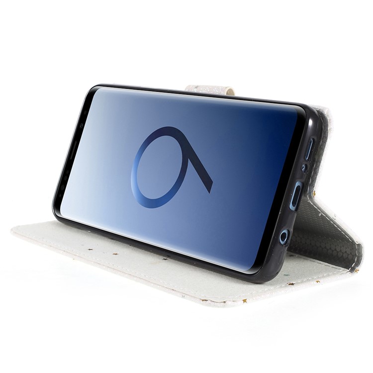 Custodia Portafoglio In Similpelle Flash Con Supporto Per Samsung Galaxy S9 + G965 - Bianca-4