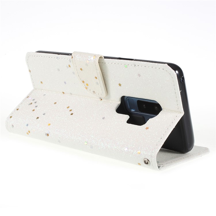 Custodia Portafoglio In Similpelle Flash Con Supporto Per Samsung Galaxy S9 + G965 - Bianca-5