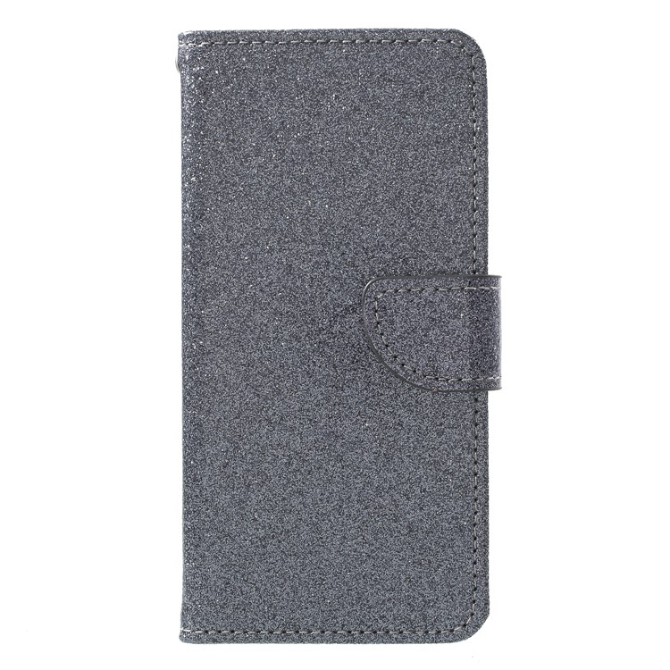 

Glittery Powder Stand Leather Mobile Phone Cover for Samsung Galaxy S9 SM-G960 - Grey