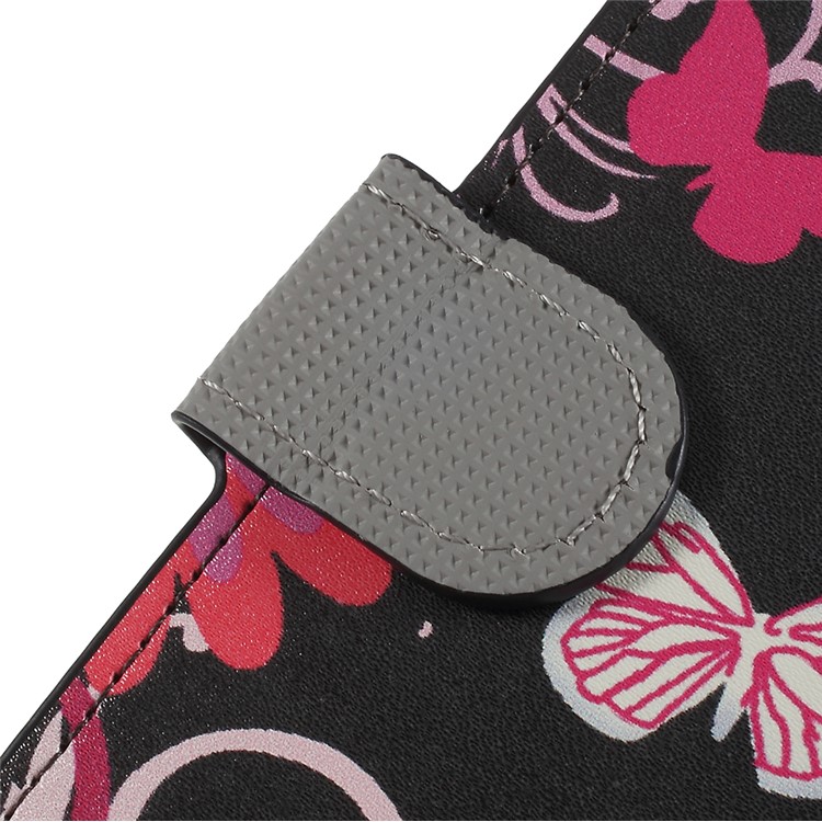 Pattern Printing Wallet Stand Leather Case for Samsung Galaxy S9+ G965 - Butterfly and Flower-7