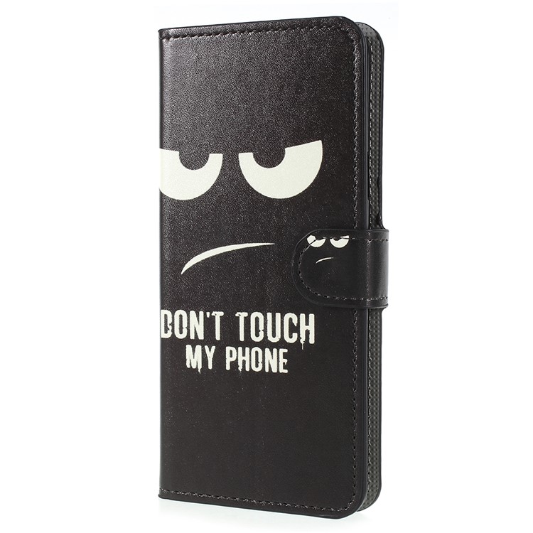 Pattern Printing Wallet Stand Leather Shell for Samsung Galaxy S9+ G965 - Do Not Touch My Phone-2