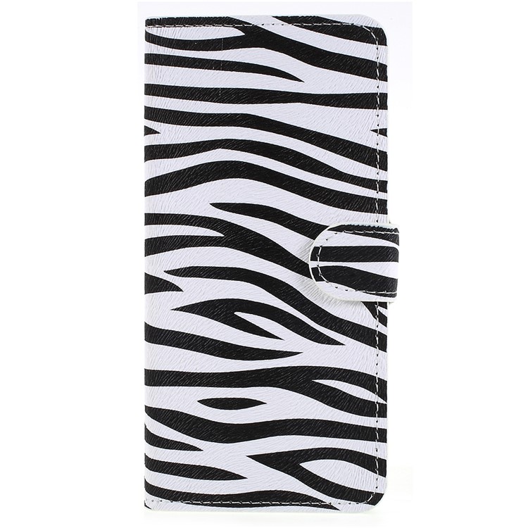 Pattern Printing Wallet Stand Leather Protector Cover for Samsung Galaxy S9+ G965 - Zebra Stripes-1