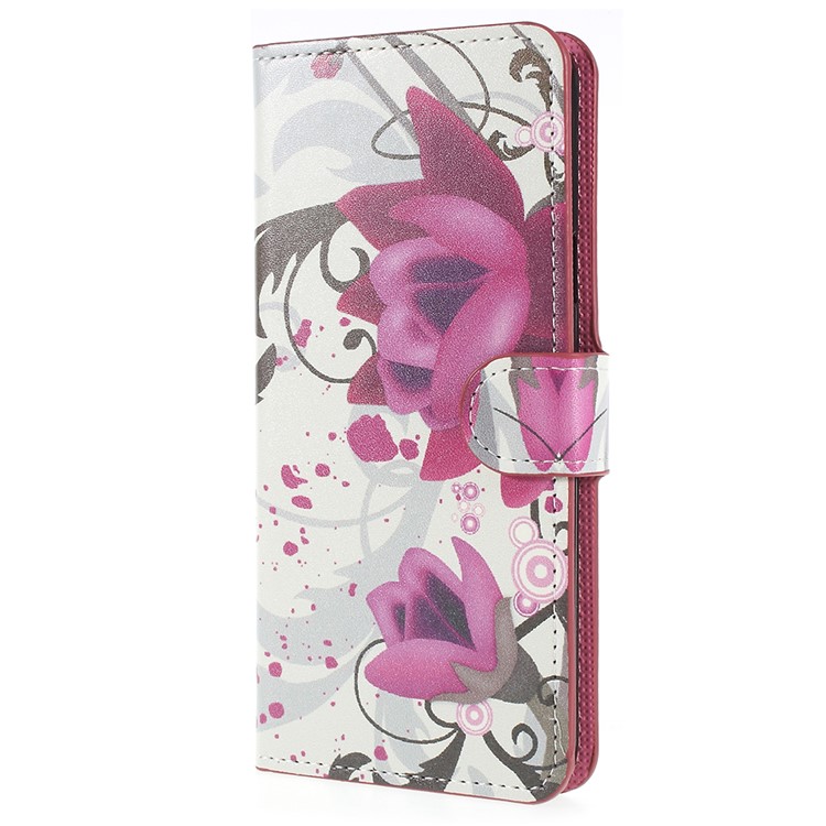 Pattern Printing Wallet Stand Leather Mobile Shell for Samsung Galaxy S9+ G965 - Kapok Flower-2