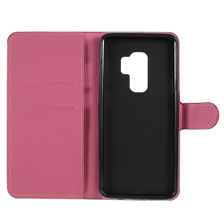 Pattern Printing Wallet Stand Leather Cellphone Cover Case for Samsung Galaxy S9+ G965 - Plum Blossom-7