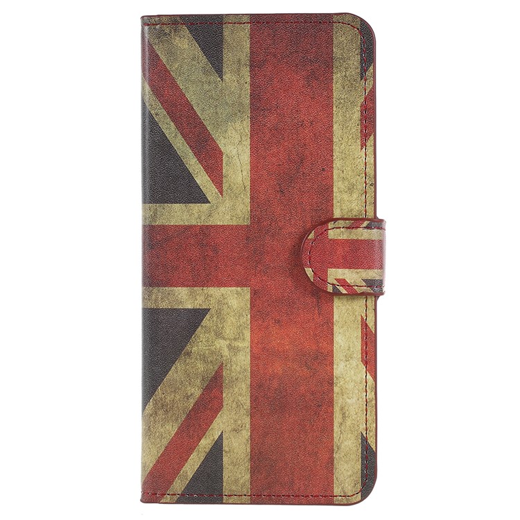 Wallet Stand Patterned PU Leather Shell Case for Samsung Galaxy S9+ G965 - Retro UK Flag-1