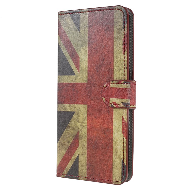 Wallet Stand Patterned PU Leather Shell Case for Samsung Galaxy S9+ G965 - Retro UK Flag-2