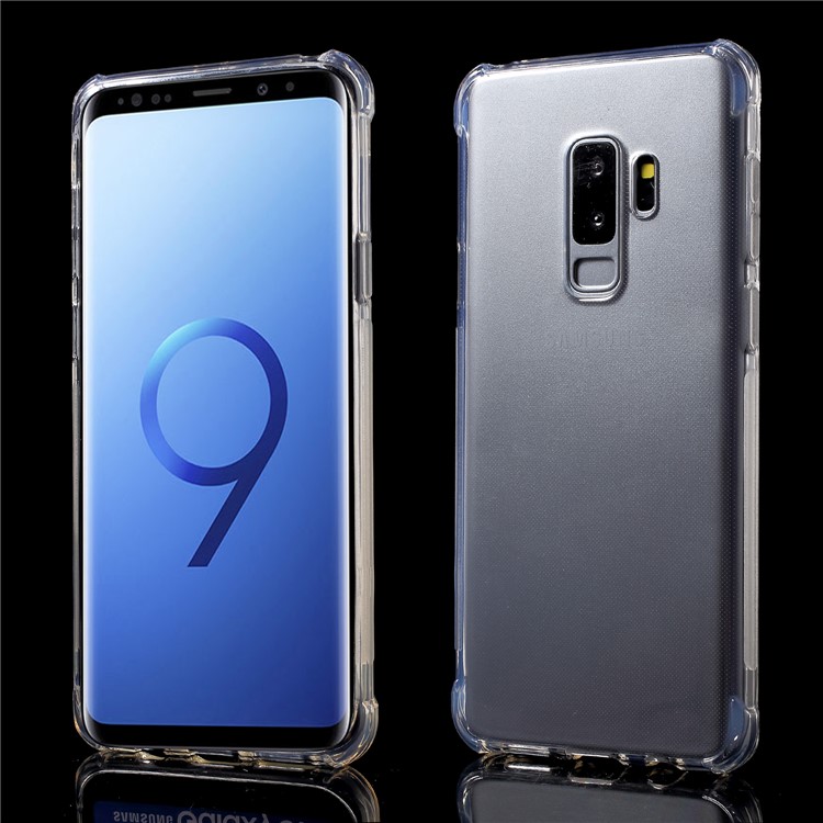 Drop-resistant Clear TPU Mobile Phone Cover Shell for Samsung Galaxy S9 Plus SM-G965-1