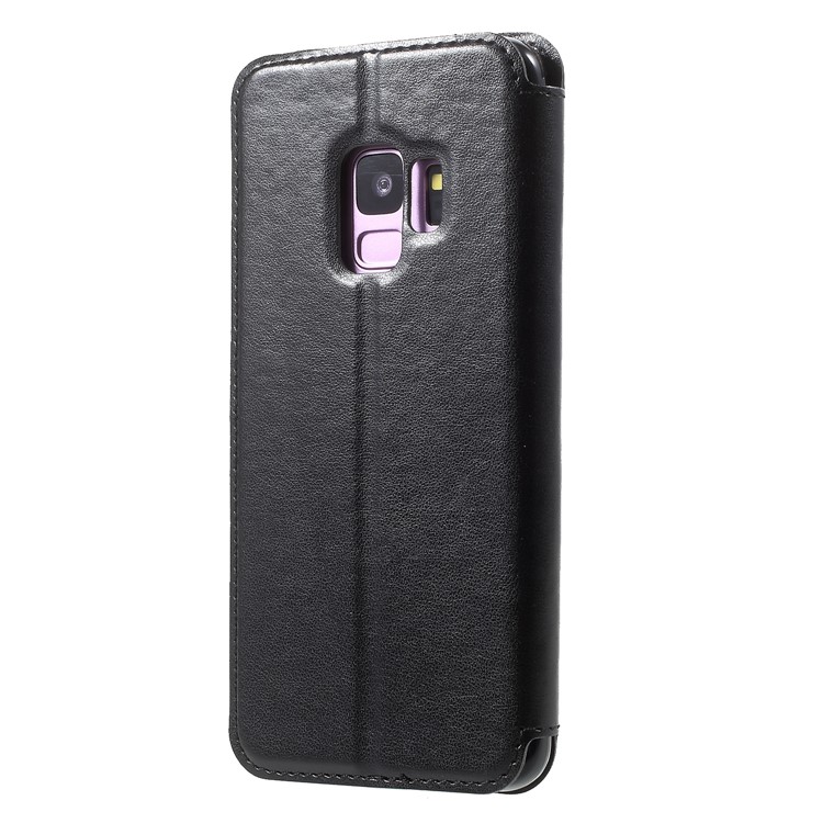 ROAR KOREA Noble Leather View Window Flip Stand Case for Samsung Galaxy S9 SM-G960 - Black-2