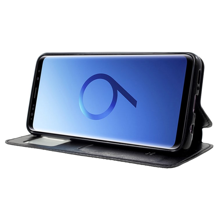 ROAR KOREA Noble Leather View Window Flip Stand Case for Samsung Galaxy S9 SM-G960 - Black-4
