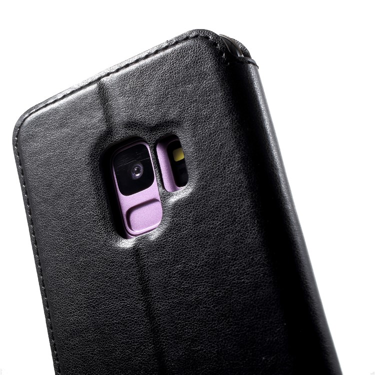 ROAR KOREA Noble Leather View Window Flip Stand Case for Samsung Galaxy S9 SM-G960 - Black-8