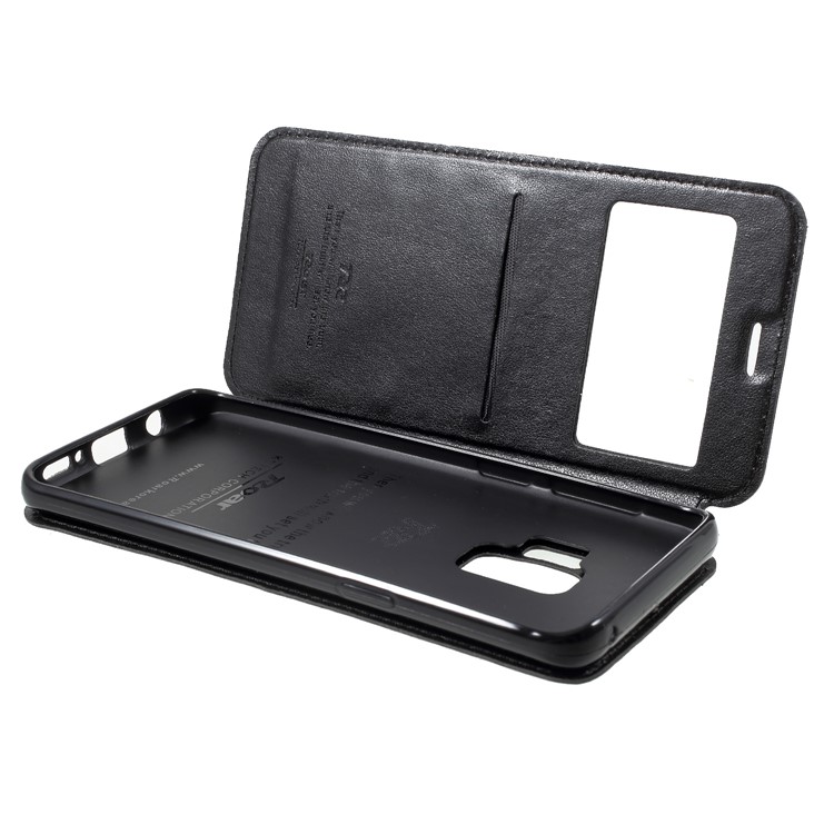 ROAR KOREA Noble Leather View Window Flip Stand Case for Samsung Galaxy S9 SM-G960 - Black-9