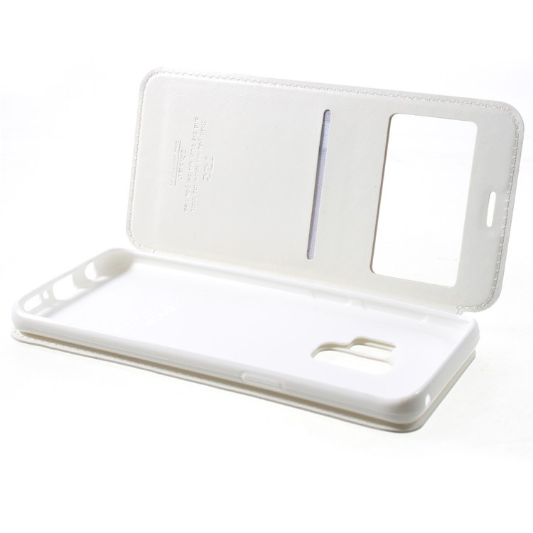 ROAR KOREA Noble Leather View Window Flip Cover with Stand for Samsung Galaxy S9 SM-G960 - White-6