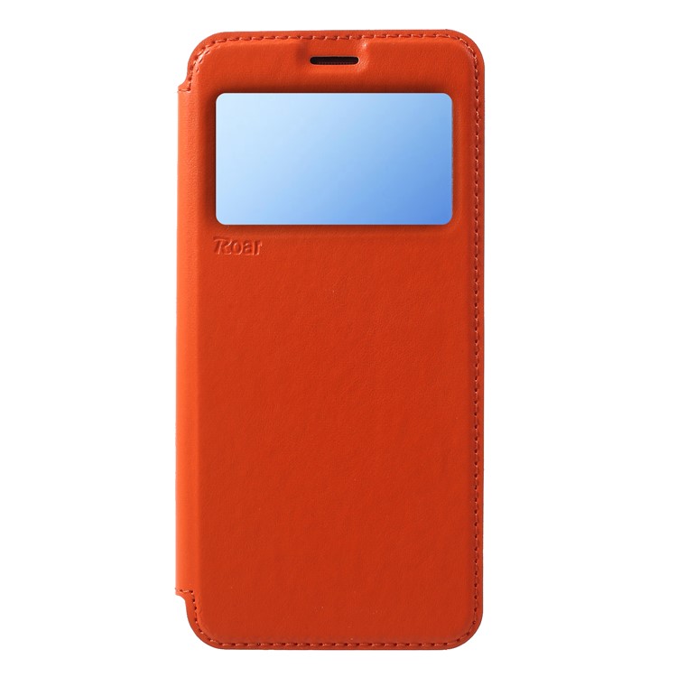 ROAR KOREA View Window Magnetic Card Slot Phone Shell for Samsung Galaxy S9 SM-G960 - Orange-1